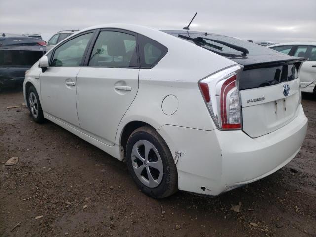 JTDKN3DU2D5657335 - 2013 TOYOTA PRIUS WHITE photo 2