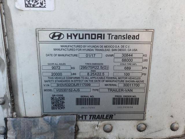 3H3V532C8JR117099 - 2018 HYUNDAI HT HY CUBE WHITE photo 10