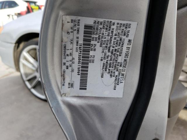 1FAFP53U84G116969 - 2004 FORD TAURUS SE SILVER photo 12