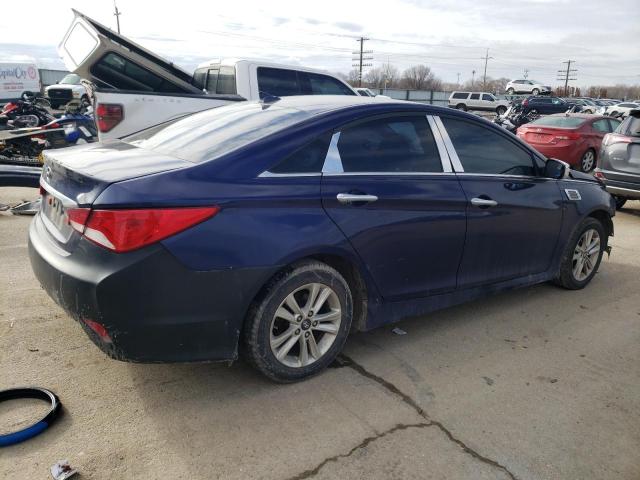 5NPEB4AC0EH945881 - 2014 HYUNDAI SONATA GLS BLUE photo 3