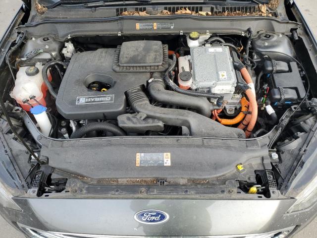 3FA6P0LU7KR156792 - 2019 FORD FUSION SE GRAY photo 11