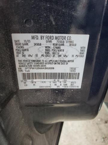 1FTPW12566KB62059 - 2006 FORD F150 SUPERCREW BLUE photo 12