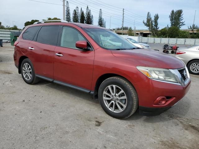 5N1AR2MN6EC721663 - 2014 NISSAN PATHFINDER S BURGUNDY photo 4