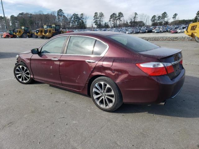 1HGCR2F54EA064921 - 2014 HONDA ACCORD SPORT BURGUNDY photo 2