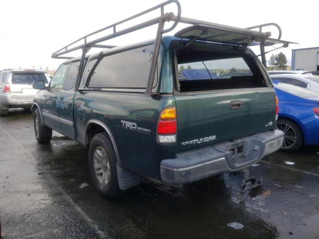 5TBRT34173S404412 - 2003 TOYOTA TUNDRA ACCESS CAB SR5 GREEN photo 2