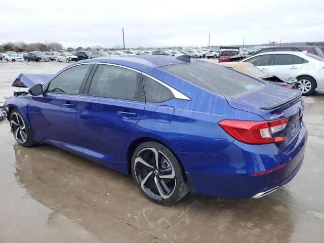 1HGCV1F37NA123576 - 2022 HONDA ACCORD SPORT BLUE photo 2