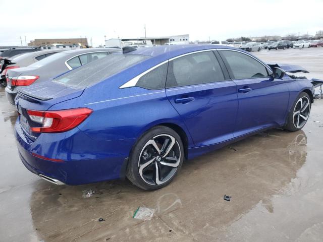 1HGCV1F37NA123576 - 2022 HONDA ACCORD SPORT BLUE photo 3