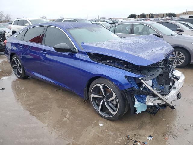 1HGCV1F37NA123576 - 2022 HONDA ACCORD SPORT BLUE photo 4