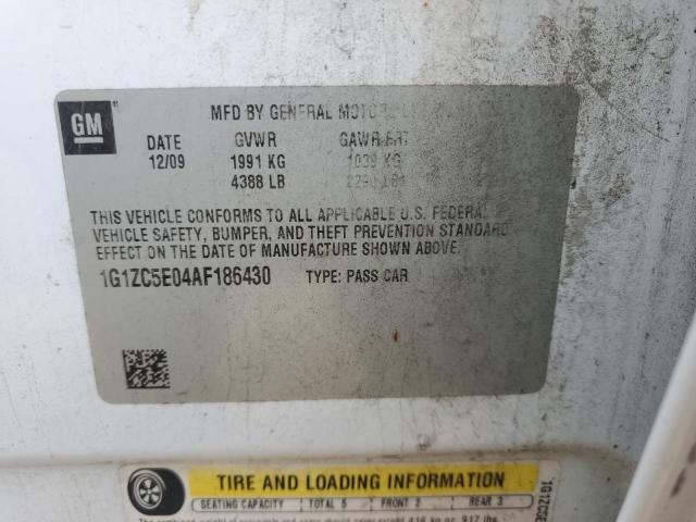 1G1ZC5E04AF186430 - 2010 CHEVROLET MALIBU 1LT 白色 照片 12