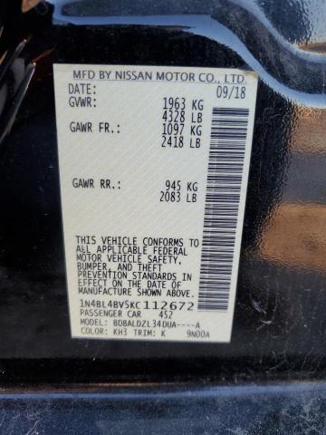 1N4BL4BV5KC112672 - 2019 NISSAN ALTIMA S BLACK photo 13