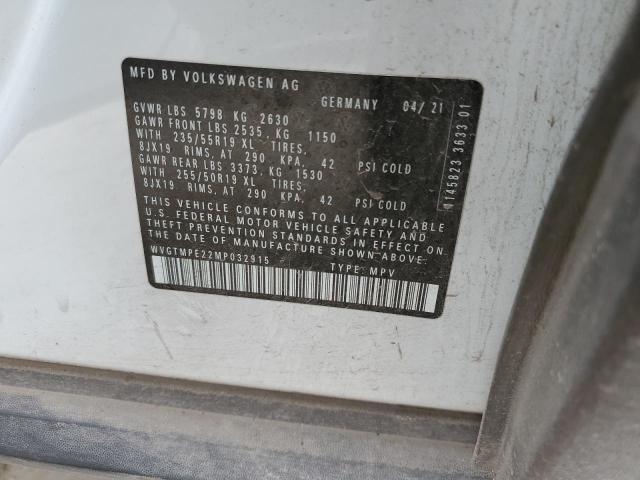 WVGTMPE22MP032915 - 2021 VOLKSWAGEN ID.4 PRO S თეთრი ფოტო 12