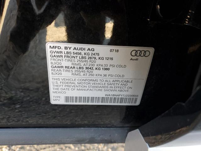 WA1BNAFY7J2220555 - 2018 AUDI Q5 PREMIUM PLUS BLACK photo 12