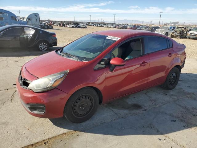 KNADM4A35E6374613 - 2014 KIA RIO LX RED photo 1