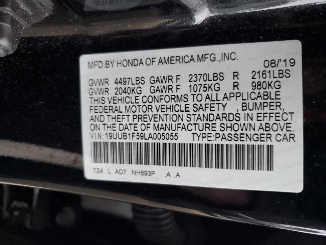19UUB1F59LA005055 - 2020 ACURA TLX TECHNOLOGY 黑色 照片 12