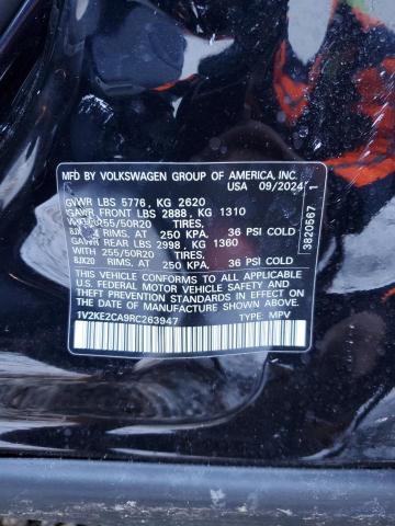 1V2KE2CA9RC263947 - 2024 VOLKSWAGEN ATLAS CROS SE BLACK photo 13