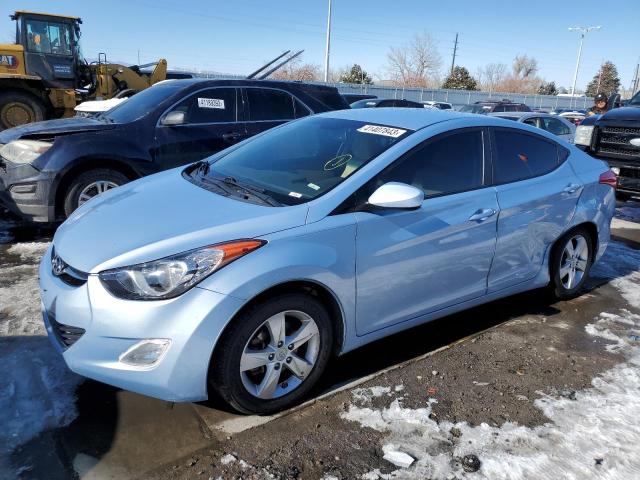 KMHDH4AE1DU518740 - 2013 HYUNDAI ELANTRA GLS BLUE photo 1