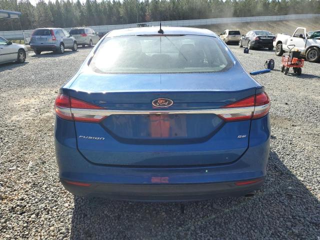 3FA6P0H79HR371926 - 2017 FORD FUSION SE BLUE photo 6