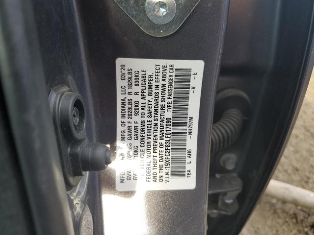 19XFC2F83LE017090 - 2020 HONDA CIVIC SPORT 石墨色 照片 12