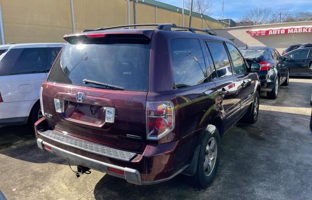 2HKYF18697H532313 - 2007 HONDA PILOT EXL MAROON photo 4