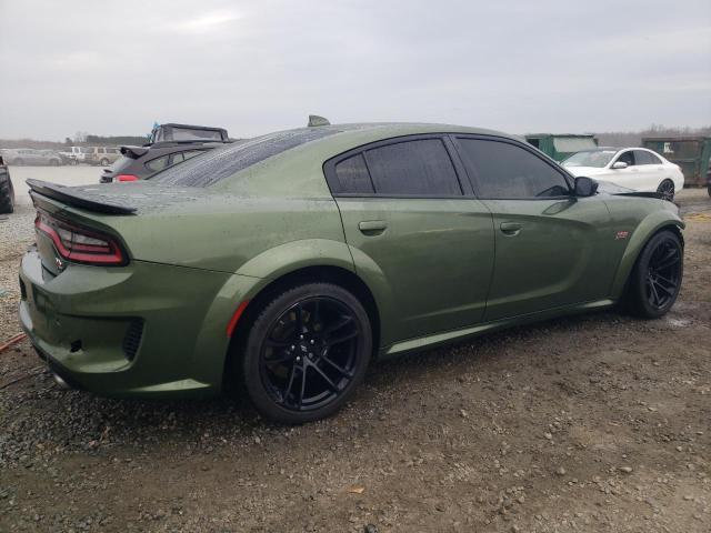 2C3CDXGJ3PH516789 - 2023 DODGE CHARGER SCAT PACK GREEN photo 3