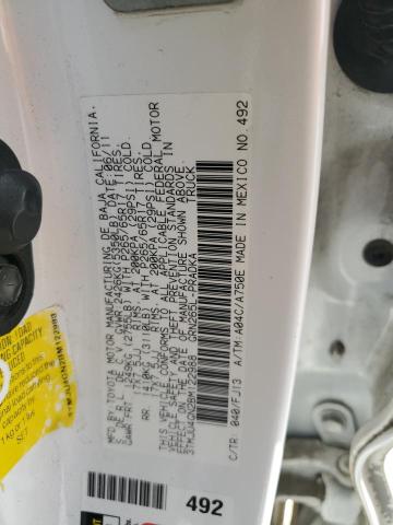 3TMJU4GN2BM122988 - 2011 TOYOTA TACOMA DOUBLE CAB PRERUNNER WHITE photo 12