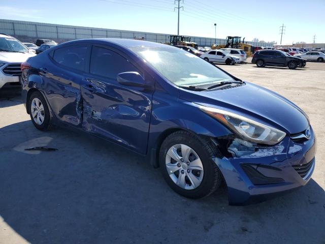 5NPDH4AE6GH668135 - 2016 HYUNDAI ELANTRA SE BLUE photo 4