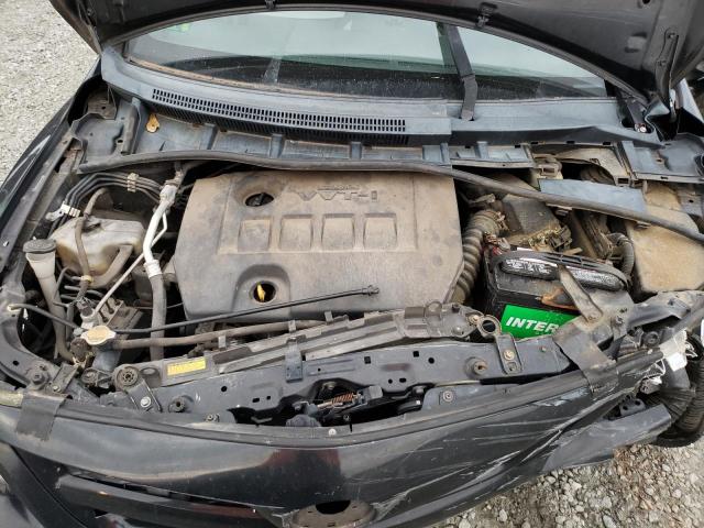 2T1BU4EE9BC669840 - 2011 TOYOTA COROLLA BASE BLACK photo 11