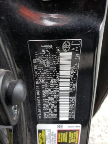 2T1BU4EE9BC669840 - 2011 TOYOTA COROLLA BASE BLACK photo 12