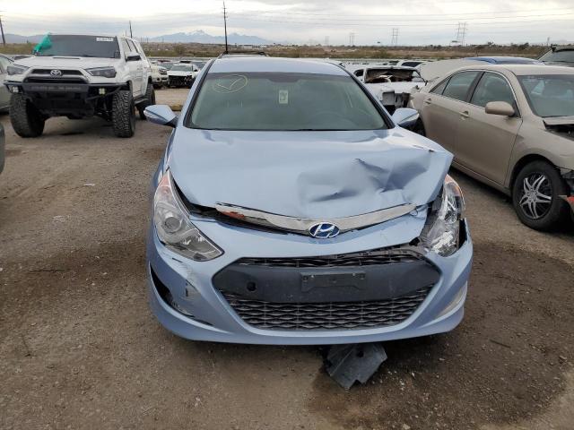 KMHEC4A45EA116393 - 2014 HYUNDAI SONATA HYBRID BLUE photo 5