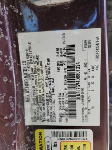 3LN6L2G94DR801324 - 2013 LINCOLN MKZ MAROON photo 13