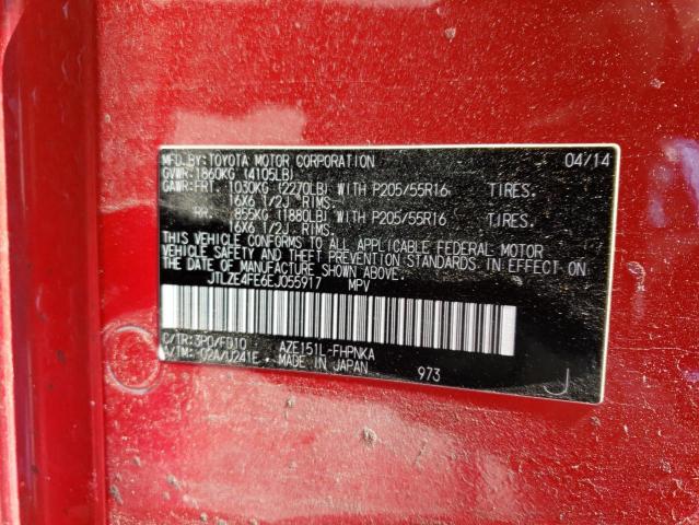 JTLZE4FE6EJ055917 - 2014 TOYOTA SCION XB 红色 照片 12