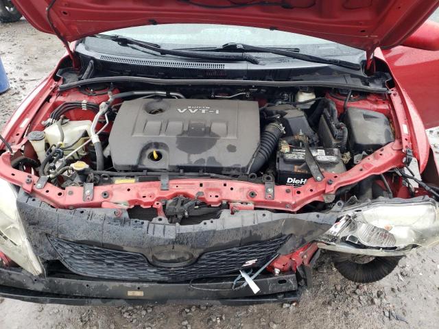 1NXBU4EE3AZ221087 - 2010 TOYOTA COROLLA BASE RED photo 11