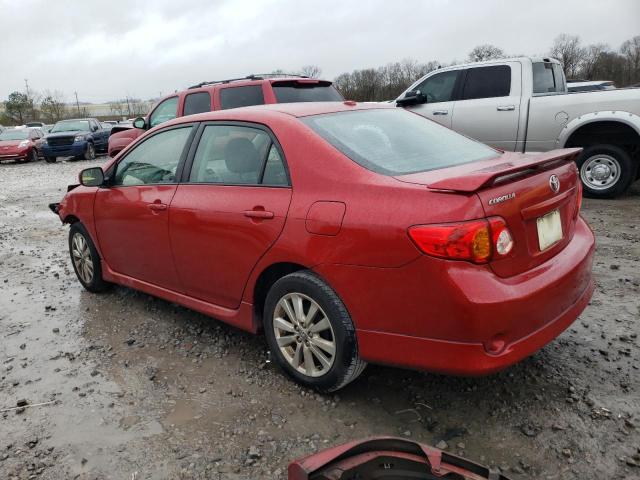 1NXBU4EE3AZ221087 - 2010 TOYOTA COROLLA BASE RED photo 2