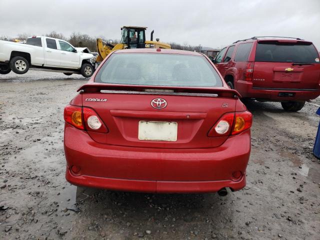 1NXBU4EE3AZ221087 - 2010 TOYOTA COROLLA BASE RED photo 6