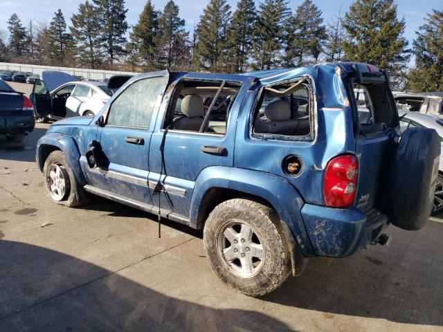 1J8GL58555W635294 - 2005 JEEP LIBERTY LIMITED BLUE photo 2