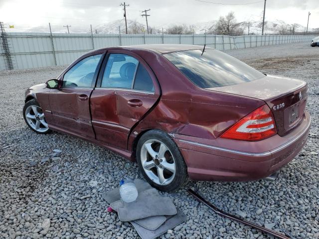 WDBRF40J45F642973 - 2005 MERCEDES-BENZ C 230K SPORT SEDAN BURGUNDY photo 2