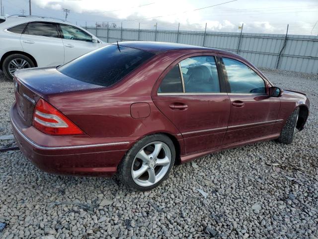 WDBRF40J45F642973 - 2005 MERCEDES-BENZ C 230K SPORT SEDAN BURGUNDY photo 3