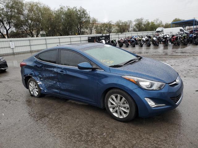 KMHDH4AEXFU226698 - 2015 HYUNDAI ELANTRA SE BLUE photo 4