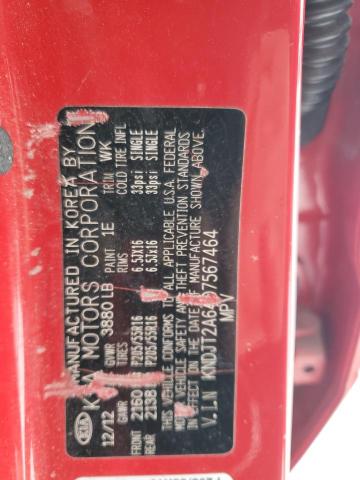 KNDJT2A64D7567464 - 2013 KIA SOUL + RED photo 13