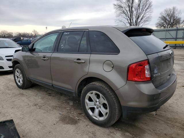 2FMDK3JC8DBB86621 - 2013 FORD EDGE SEL BROWN photo 2