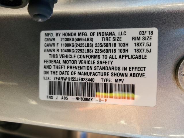 7FARW1H55JE023440 - 2018 HONDA CR-V EX SILVER photo 14