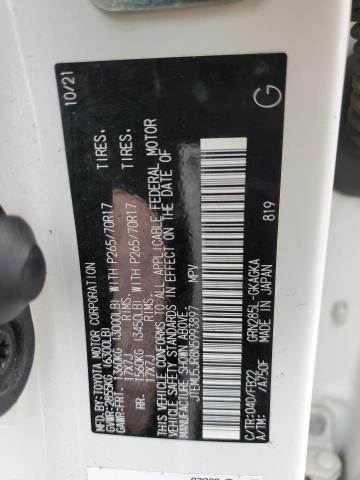 JTEMU5JR8N5993897 - 2022 TOYOTA 4RUNNER SR5/SR5 PREMIUM თეთრი ფოტო 13