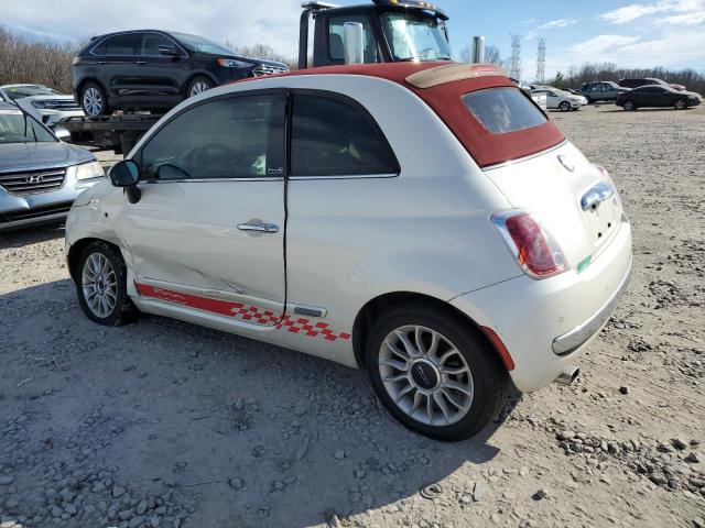 3C3CFFER1CT369709 - 2012 FIAT 500 LOUNGE WHITE photo 2