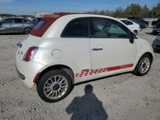 3C3CFFER1CT369709 - 2012 FIAT 500 LOUNGE WHITE photo 3