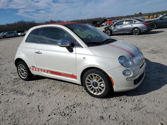 3C3CFFER1CT369709 - 2012 FIAT 500 LOUNGE WHITE photo 4