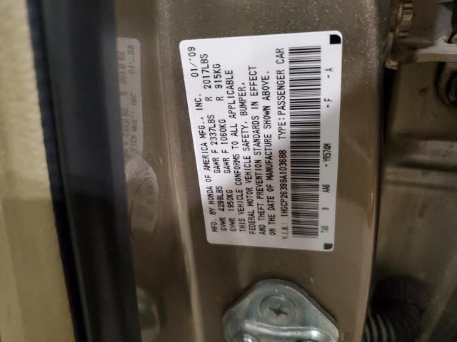 1HGCP26399A103688 - 2009 HONDA ACCORD LX BEIGE photo 12