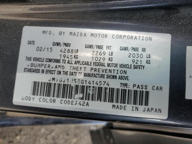 JM1GJ1U58G1414574 - 2016 MAZDA 6 SPORT GRAY photo 12