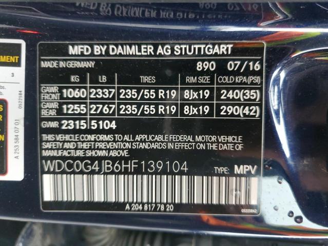 WDC0G4JB6HF139104 - 2017 MERCEDES-BENZ GLC 300 BLUE photo 13