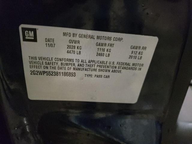 2G2WP552381186893 - 2008 PONTIAC GRAND PRIX 蓝色 照片 13