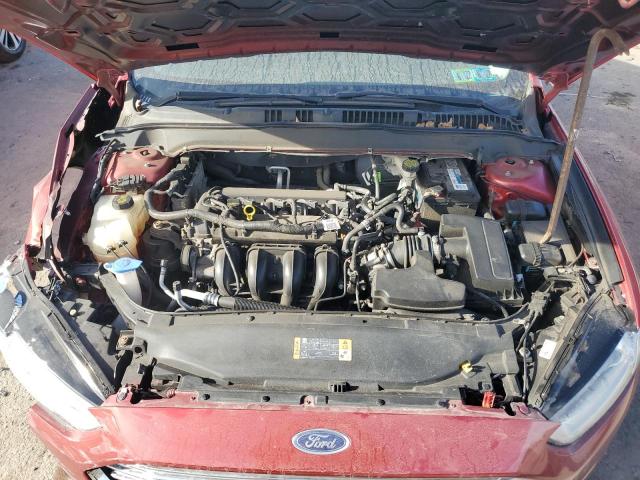 3FA6P0H76GR253038 - 2016 FORD FUSION SE RED photo 11